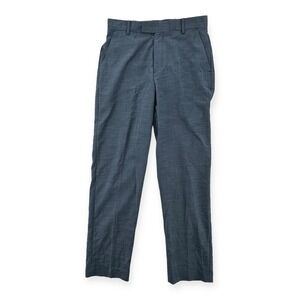 NWT Calvin Klein‎ Dress Pants Boys 18 Modern Fit Blue Slacks Stretch Flat Front